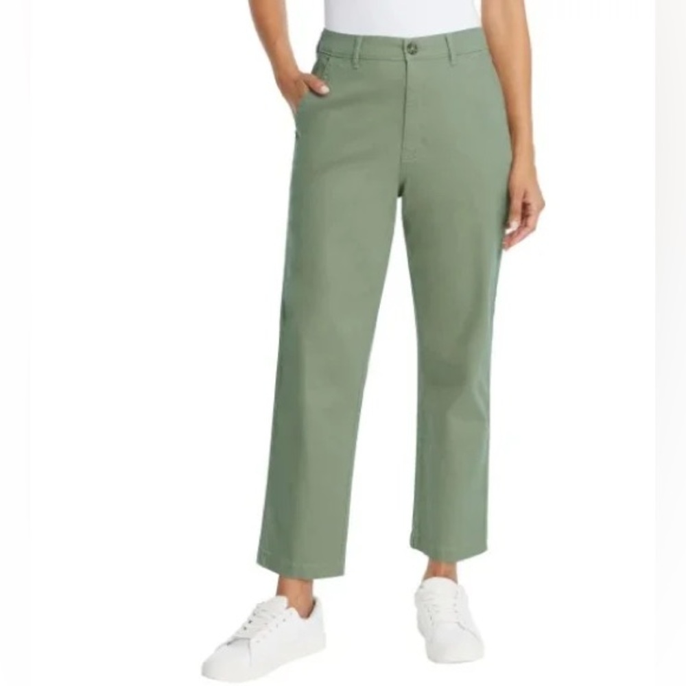 G.H. Bass & Co. Green Chinos Ankle with Tailored Fit Pant Size 14
